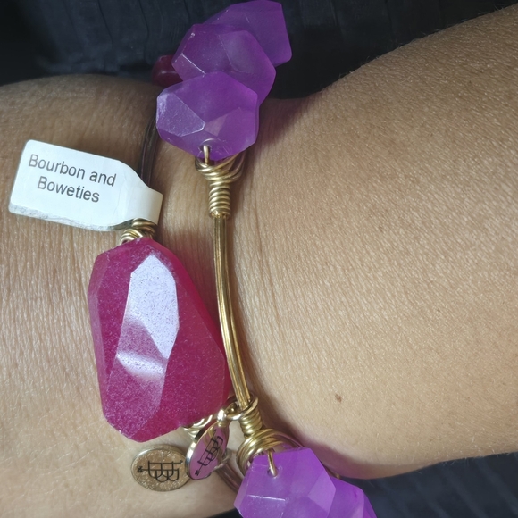 Bourbon and Boweties Vibrant Stone Bangles - Picture 2 of 11